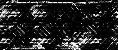 Grunge üst üste biniyor. Soyut siyah-beyaz vektör arkaplanı. Çatlak, leke ve noktalarda kirli desenli tek renkli klasik yüzey. Karanlık korku tarzında eski bir duvar.