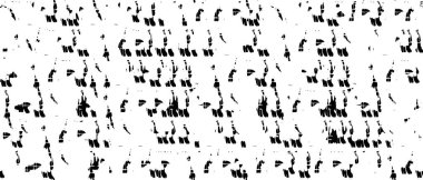 Grunge üst üste biniyor. Soyut siyah-beyaz vektör arkaplanı. Çatlak, leke ve noktalarda kirli desenli tek renkli klasik yüzey. Karanlık korku tarzında eski bir duvar.