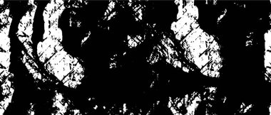 Grunge üst üste biniyor. Soyut siyah-beyaz vektör arkaplanı. Çatlak, leke ve noktalarda kirli desenli tek renkli klasik yüzey. Karanlık korku tarzında eski bir duvar.