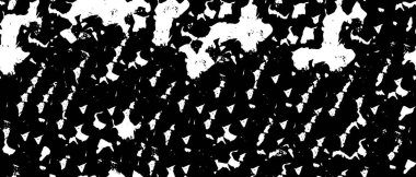 Grunge üst üste biniyor. Soyut siyah-beyaz vektör arkaplanı. Çatlak, leke ve noktalarda kirli desenli tek renkli klasik yüzey. Karanlık korku tarzında eski bir duvar.