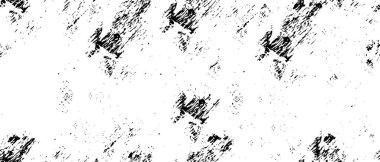 Grunge üst üste biniyor. Soyut siyah-beyaz vektör arkaplanı. Çatlak, leke ve noktalarda kirli desenli tek renkli klasik yüzey. Karanlık korku tarzında eski bir duvar.