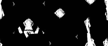 Grunge üst üste biniyor. Soyut siyah-beyaz vektör arkaplanı. Tek renkli vintage yüzey 