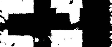 Grunge üst üste biniyor. Soyut siyah-beyaz vektör arkaplanı. Tek renkli vintage yüzey 