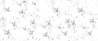 Grunge üst üste biniyor. Soyut siyah-beyaz vektör arkaplanı. Çatlak, leke ve noktalarda kirli desenli tek renkli klasik yüzey. Karanlık korku tarzında eski bir duvar.