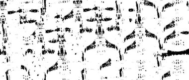 Grunge üst üste biniyor. Soyut siyah-beyaz vektör arkaplanı. Çatlak, leke ve noktalarda kirli desenli tek renkli klasik yüzey. Karanlık korku tarzında eski bir duvar.