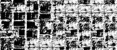 Grunge üst üste biniyor. Soyut siyah-beyaz vektör arkaplanı. Çatlak, leke ve noktalarda kirli desenli tek renkli klasik yüzey. Karanlık korku tarzında eski bir duvar.