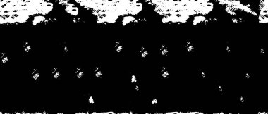 Grunge üst üste biniyor. Soyut siyah-beyaz vektör arkaplanı. Çatlak, leke ve noktalarda kirli desenli tek renkli klasik yüzey. Karanlık korku tarzında eski bir duvar.