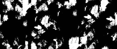 Grunge üst üste biniyor. Soyut siyah-beyaz vektör arkaplanı. Çatlak, leke ve noktalarda kirli desenli tek renkli klasik yüzey. Karanlık korku tarzında eski bir duvar.