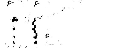 Grunge üst üste biniyor. Soyut siyah-beyaz vektör arkaplanı. Çatlak, leke ve noktalarda kirli desenli tek renkli klasik yüzey. Karanlık korku tarzında eski bir duvar.