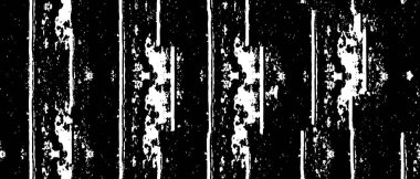 Grunge üst üste biniyor. Soyut siyah-beyaz vektör arkaplanı. Çatlak, leke ve noktalarda kirli desenli tek renkli klasik yüzey. Karanlık korku tarzında eski bir duvar.