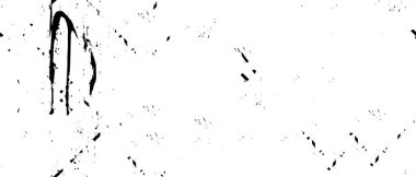 Grunge üst üste biniyor. Soyut siyah-beyaz vektör arkaplanı. Çatlak, leke ve noktalarda kirli desenli tek renkli klasik yüzey. Karanlık korku tarzında eski bir duvar.