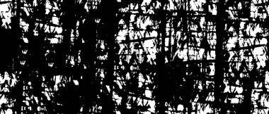 Grunge üst üste biniyor. Soyut siyah-beyaz vektör arkaplanı. Çatlak, leke ve noktalarda kirli desenli tek renkli klasik yüzey. Karanlık korku tarzında eski bir duvar.