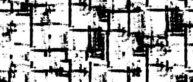 Grunge üst üste biniyor. Soyut siyah-beyaz vektör arkaplanı. Çatlak, leke ve noktalarda kirli desenli tek renkli klasik yüzey. Karanlık korku tarzında eski bir duvar.