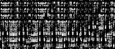 Grunge üst üste biniyor. Soyut siyah-beyaz vektör arkaplanı. Çatlak, leke ve noktalarda kirli desenli tek renkli klasik yüzey. Karanlık korku tarzında eski bir duvar.