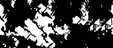 Grunge üst üste biniyor. Soyut siyah-beyaz vektör arkaplanı. Çatlak, leke ve noktalarda kirli desenli tek renkli klasik yüzey. Karanlık korku tarzında eski bir duvar.