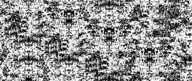 Grunge üst üste biniyor. Soyut siyah-beyaz vektör arkaplanı. Çatlak, leke ve noktalarda kirli desenli tek renkli klasik yüzey. Karanlık korku tarzında eski bir duvar.