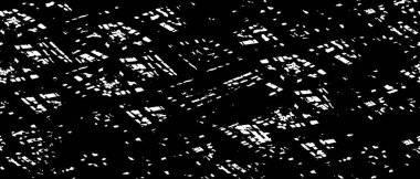 Grunge üst üste biniyor. Soyut siyah-beyaz vektör arkaplanı. Çatlak, leke ve noktalarda kirli desenli tek renkli klasik yüzey. Karanlık korku tarzında eski bir duvar.