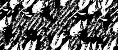 Grunge üst üste biniyor. Soyut siyah-beyaz vektör arkaplanı. Çatlak, leke ve noktalarda kirli desenli tek renkli klasik yüzey. Karanlık korku tarzında eski bir duvar.