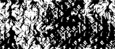 Grunge üst üste biniyor. Soyut siyah-beyaz vektör arkaplanı. Çatlak, leke ve noktalarda kirli desenli tek renkli klasik yüzey. Karanlık korku tarzında eski bir duvar.