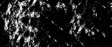 Grunge üst üste biniyor. Soyut siyah-beyaz vektör arkaplanı. Çatlak, leke ve noktalarda kirli desenli tek renkli klasik yüzey. Karanlık korku tarzında eski bir duvar.