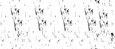 Grunge üst üste biniyor. Soyut siyah-beyaz vektör arkaplanı. Çatlak, leke ve noktalarda kirli desenli tek renkli klasik yüzey. Karanlık korku tarzında eski bir duvar.