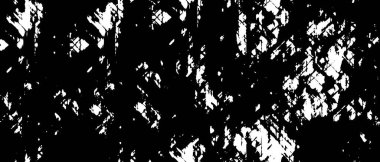 Grunge üst üste biniyor. Soyut siyah-beyaz vektör arkaplanı. Çatlak, leke ve noktalarda kirli desenli tek renkli klasik yüzey. Karanlık korku tarzında eski bir duvar.