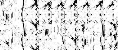 Grunge üst üste biniyor. Soyut siyah-beyaz vektör arkaplanı. Çatlak, leke ve noktalarda kirli desenli tek renkli klasik yüzey. Karanlık korku tarzında eski bir duvar.