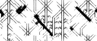 Grunge üst üste biniyor. Soyut siyah-beyaz vektör arkaplanı. Çatlak, leke ve noktalarda kirli desenli tek renkli klasik yüzey. Karanlık korku tarzında eski bir duvar.