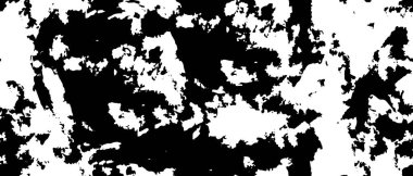 Grunge üst üste biniyor. Soyut siyah-beyaz vektör arkaplanı. Çatlak, leke ve noktalarda kirli desenli tek renkli klasik yüzey. Karanlık korku tarzında eski bir duvar.