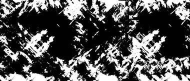 Grunge üst üste biniyor. Soyut siyah-beyaz vektör arkaplanı. Çatlak, leke ve noktalarda kirli desenli tek renkli klasik yüzey. Karanlık korku tarzında eski bir duvar.