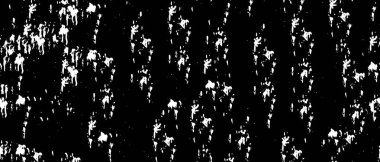 Grunge üst üste biniyor. Soyut siyah-beyaz vektör arkaplanı. Çatlak, leke ve noktalarda kirli desenli tek renkli klasik yüzey. Karanlık korku tarzında eski bir duvar.