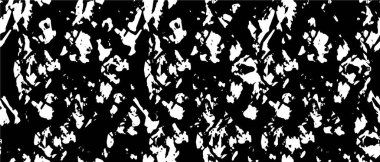 Grunge üst üste biniyor. Soyut siyah-beyaz vektör arkaplanı. Çatlak, leke ve noktalarda kirli desenli tek renkli klasik yüzey. Karanlık korku tarzında eski bir duvar.