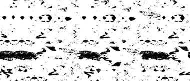 Grunge üst üste biniyor. Soyut siyah-beyaz vektör arkaplanı. Çatlak, leke ve noktalarda kirli desenli tek renkli klasik yüzey. Karanlık korku tarzında eski bir duvar.