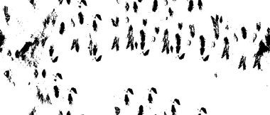 Grunge üst üste biniyor. Soyut siyah-beyaz vektör arkaplanı. Çatlak, leke ve noktalarda kirli desenli tek renkli klasik yüzey. Karanlık korku tarzında eski bir duvar.