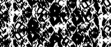 Grunge üst üste biniyor. Soyut siyah-beyaz vektör arkaplanı. Çatlak, leke ve noktalarda kirli desenli tek renkli klasik yüzey. Karanlık korku tarzında eski bir duvar.