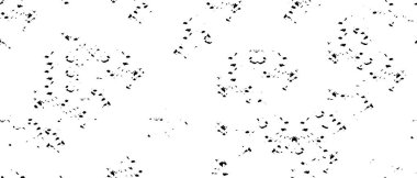 Grunge üst üste biniyor. Soyut siyah-beyaz vektör arkaplanı. Çatlak, leke ve noktalarda kirli desenli tek renkli klasik yüzey. Karanlık korku tarzında eski bir duvar.