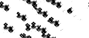 Grunge üst üste biniyor. Soyut siyah-beyaz vektör arkaplanı. Çatlak, leke ve noktalarda kirli desenli tek renkli klasik yüzey. Karanlık korku tarzında eski bir duvar.