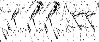 Grunge üst üste biniyor. Soyut siyah-beyaz vektör arkaplanı. Çatlak, leke ve noktalarda kirli desenli tek renkli klasik yüzey. Karanlık korku tarzında eski bir duvar.