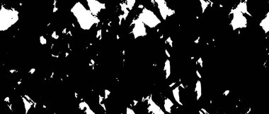 Grunge üst üste biniyor. Soyut siyah-beyaz vektör arkaplanı. Çatlak, leke ve noktalarda kirli desenli tek renkli klasik yüzey. Karanlık korku tarzında eski bir duvar.