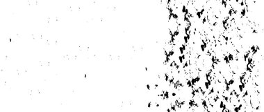 Grunge üst üste biniyor. Soyut siyah-beyaz vektör arkaplanı. Çatlak, leke ve noktalarda kirli desenli tek renkli klasik yüzey. Karanlık korku tarzında eski bir duvar.