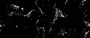 Grunge üst üste biniyor. Soyut siyah-beyaz vektör arkaplanı. Çatlak, leke ve noktalarda kirli desenli tek renkli klasik yüzey. Karanlık korku tarzında eski bir duvar.