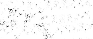 Grunge üst üste biniyor. Soyut siyah-beyaz vektör arkaplanı. Çatlak, leke ve noktalarda kirli desenli tek renkli klasik yüzey. Karanlık korku tarzında eski bir duvar.