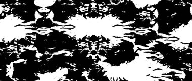 Grunge üst üste biniyor. Soyut siyah-beyaz vektör arkaplanı. Çatlak, leke ve noktalarda kirli desenli tek renkli klasik yüzey. Karanlık korku tarzında eski bir duvar.