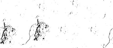 Grunge üst üste biniyor. Soyut siyah-beyaz vektör arkaplanı. Çatlak, leke ve noktalarda kirli desenli tek renkli klasik yüzey. Karanlık korku tarzında eski bir duvar.