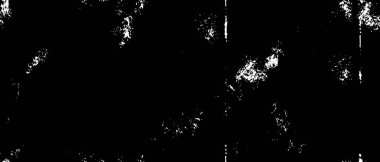 Grunge üst üste biniyor. Soyut siyah-beyaz vektör arkaplanı. Çatlak, leke ve noktalarda kirli desenli tek renkli klasik yüzey. Karanlık korku tarzında eski bir duvar.