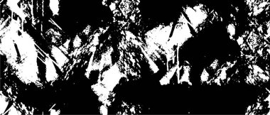Grunge black and white pattern. Monochrome particles abstract texture. Background of cracks, scuffs, chips, stains, ink spots, lines. Dark design background surface. Gray printing element