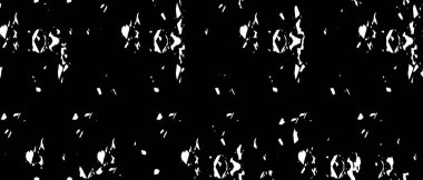 Grunge üst üste biniyor. Soyut siyah-beyaz vektör arkaplanı. Çatlak, leke ve noktalarda kirli desenli tek renkli klasik yüzey. Karanlık korku tarzında eski bir duvar.