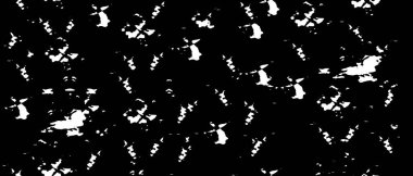 Grunge üst üste biniyor. Soyut siyah-beyaz vektör arkaplanı. Çatlak, leke ve noktalarda kirli desenli tek renkli klasik yüzey. Karanlık korku tarzında eski bir duvar.