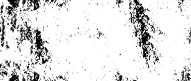 Grunge üst üste biniyor. Soyut siyah-beyaz vektör arkaplanı. Çatlak, leke ve noktalarda kirli desenli tek renkli klasik yüzey. Karanlık korku tarzında eski bir duvar.