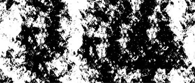 Grunge üst üste biniyor. Soyut siyah-beyaz vektör arkaplanı. Çatlak, leke ve noktalarda kirli desenli tek renkli klasik yüzey. Karanlık korku tarzında eski bir duvar.